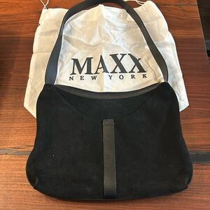Maxx New York black suede purse